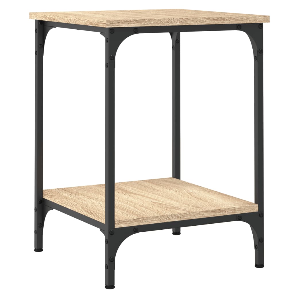 vidaXL Mesa de centro madera de ingeniería roble Sonoma 40x40x55 cm 8720845941239