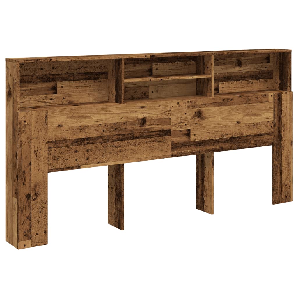 vidaXL Cabecero armario madera ingeniería envejecida 200x19x103,5 cm 8721158442130